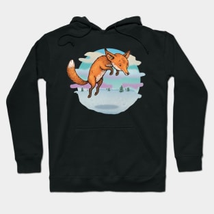 Winter fox - daytime Hoodie